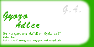 gyozo adler business card